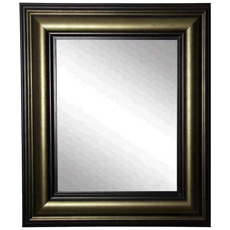 Image 1 Glendford Bronze Antiqued Stepped 30" x 36" Wall Mirror