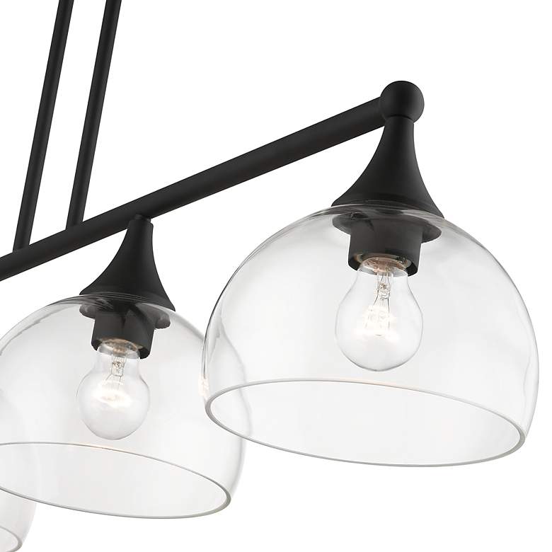 Image 7 Glendon 45"W Black 4-Light Linear Chandelier w/ Clear Glass more views
