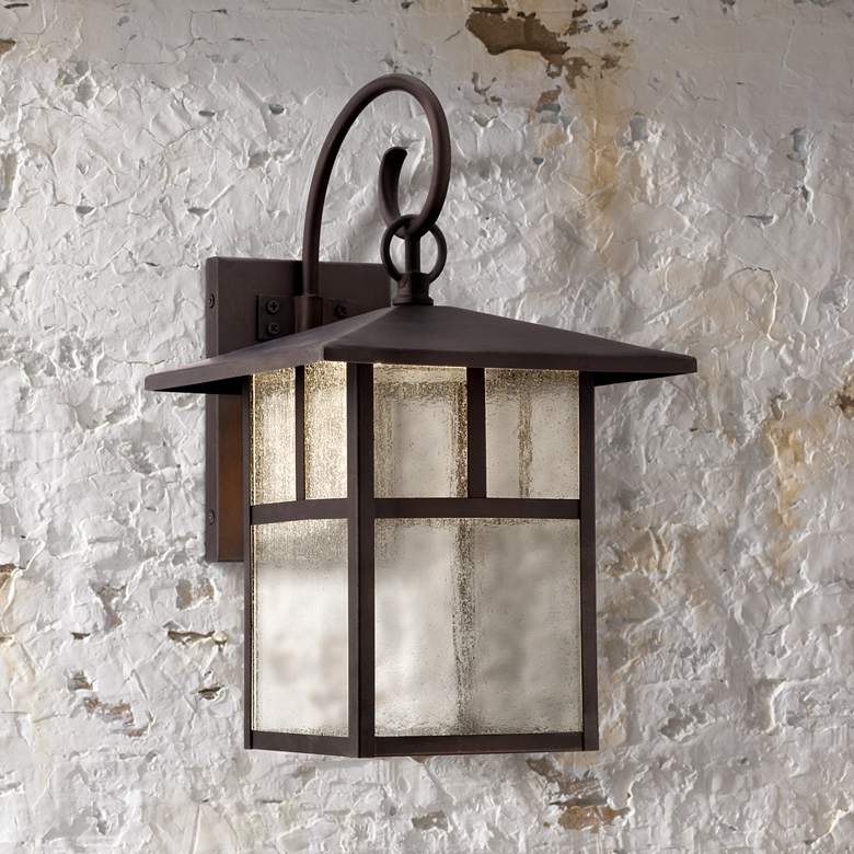 Image 1 Glenfield 14" High Bronze LED Outdoor Wall Light
