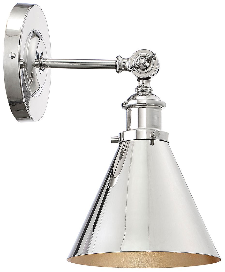 Image 5 Glenn 1-Light Adjustable Wall Sconce in Polished Nickel more views