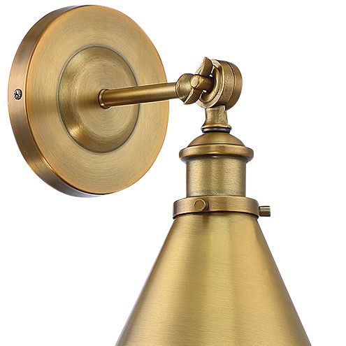 Image 2 Glenn 1-Light Adjustable Wall Sconce in Warm Brass more views
