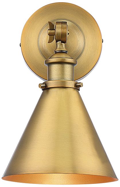Image 3 Glenn 1-Light Adjustable Wall Sconce in Warm Brass more views