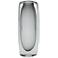 Glenn 13" High Gray Double Layer Modern Glass Vase