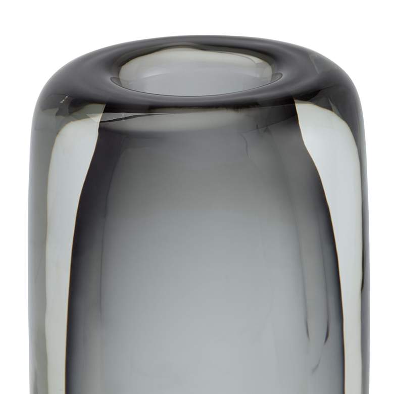 Glenn 13&quot; High Gray Double Layer Modern Glass Vase more views