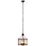 7_Glenn 14" Wide Bronze Pendant Light with Textured Glass more views