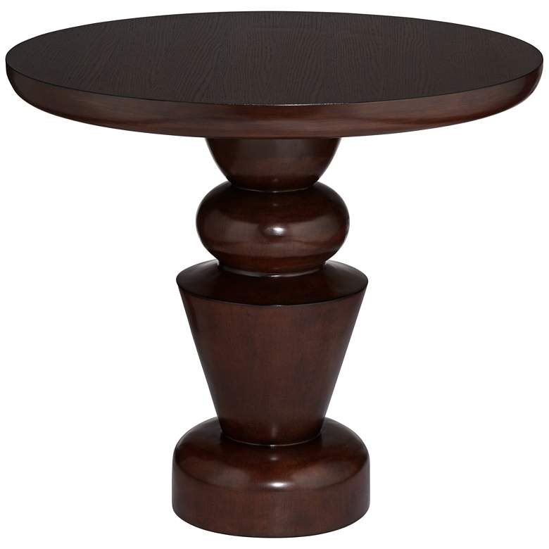 Image 3 Glenn 30" Wide Oak Veneer Pedestal Table