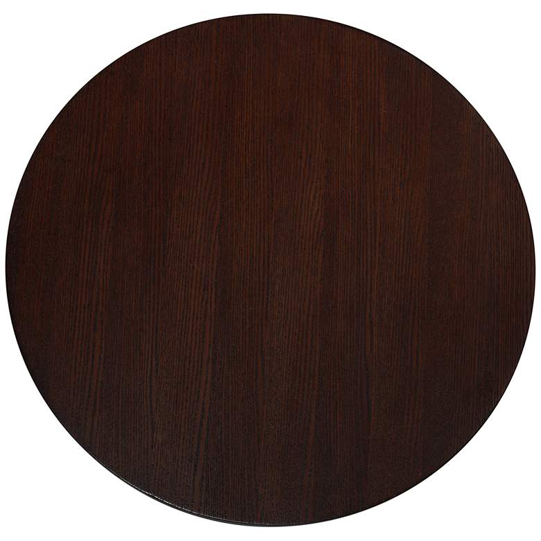 Image 5 Glenn 30" Wide Oak Veneer Pedestal Table more views