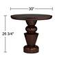 Glenn 30" Wide Oak Veneer Pedestal Table in scene