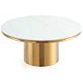 1_Glenn 31 1/2" Wide Gold Round Coffee Table