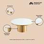 4_Glenn 31 1/2" Wide Gold Round Coffee Table more views