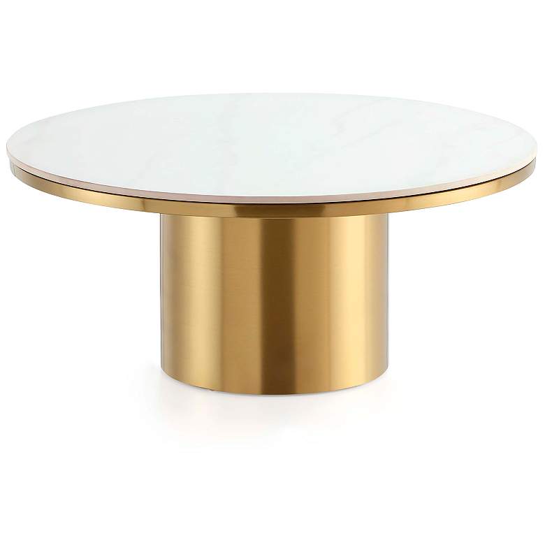Image 6 Glenn 31 1/2" Wide Gold Round Coffee Table more views