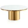 6_Glenn 31 1/2" Wide Gold Round Coffee Table more views