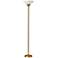 Glenn Antique Brass Torchiere Floor Lamp