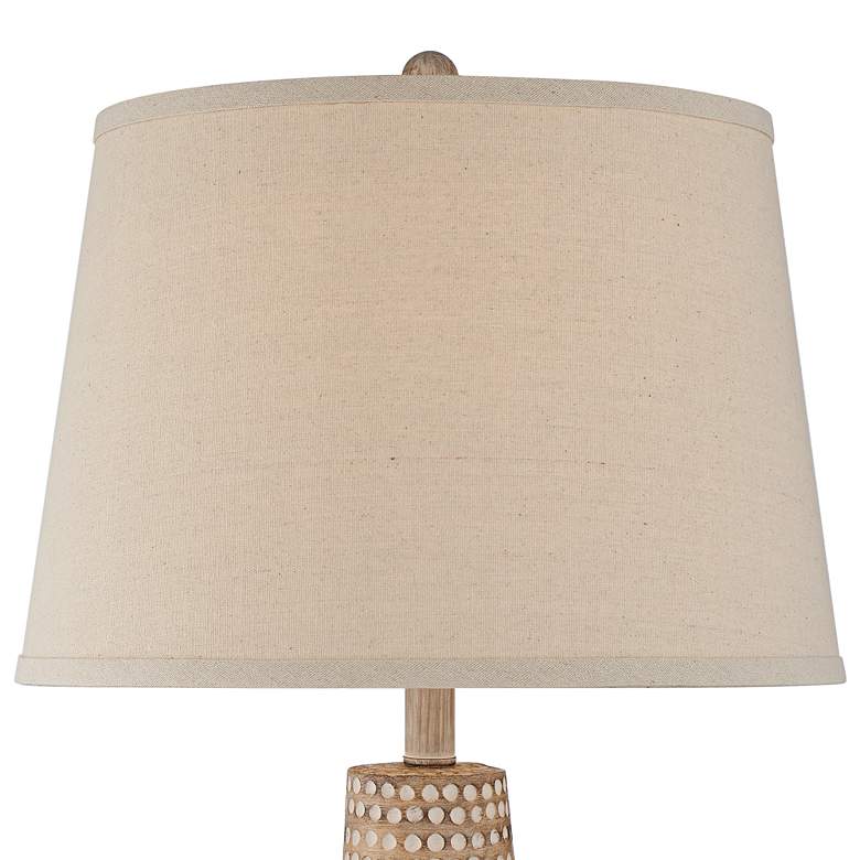 Image 2 Glenn Dapp Beige Pot Table Lamps With 8 inch Round Risers more views