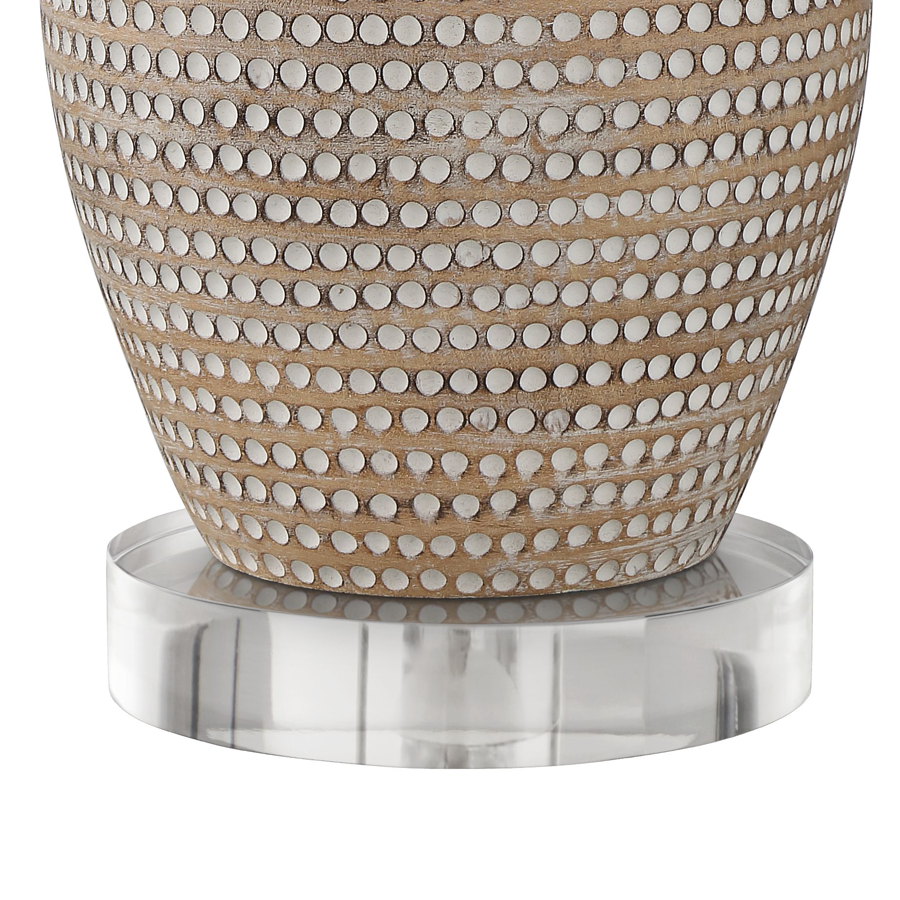 Image 4 Glenn Dapp Beige Pot Table Lamps With 8" Round Risers more views