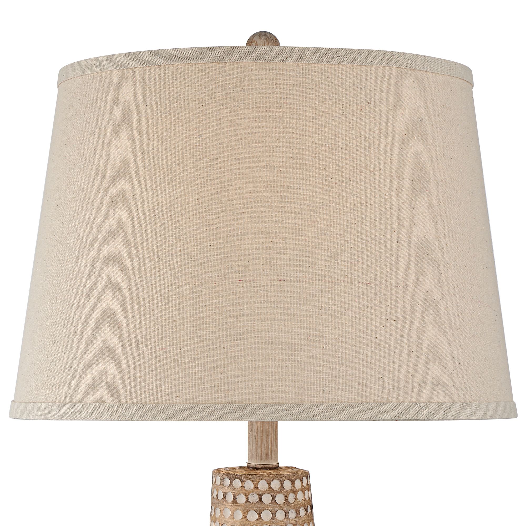 Image 2 Glenn Dapp Beige Pot Table Lamps With 8" Square Risers more views