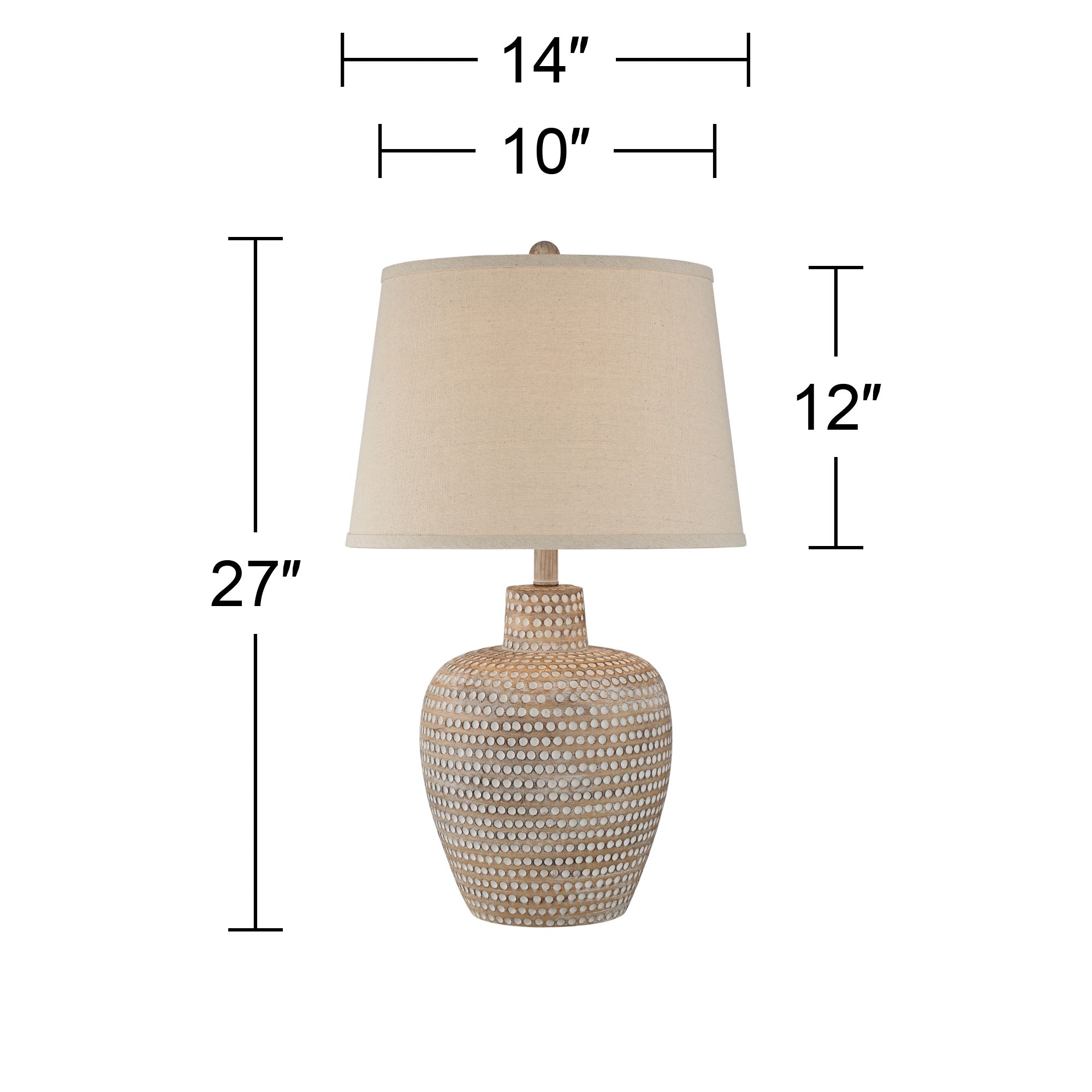 Glenn Dappled Beige Table Lamps Set of 2 with Smart Sockets