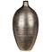 Glenn Small Metallic Silver 14" High Ceramic Vase