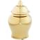 Glenne Gold 6 1/4" High Decorative Urn Jar with Lid