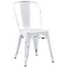 Glennon Antique White Metal Cafe Chair