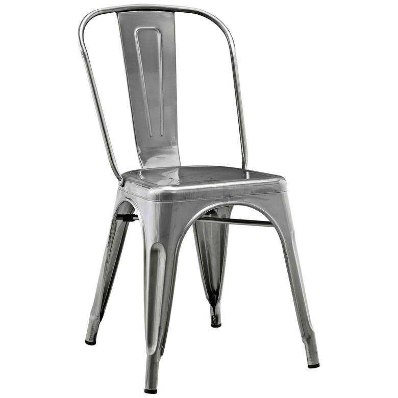 Image 1 Glennon Silver Gun Metal Cafe Chair