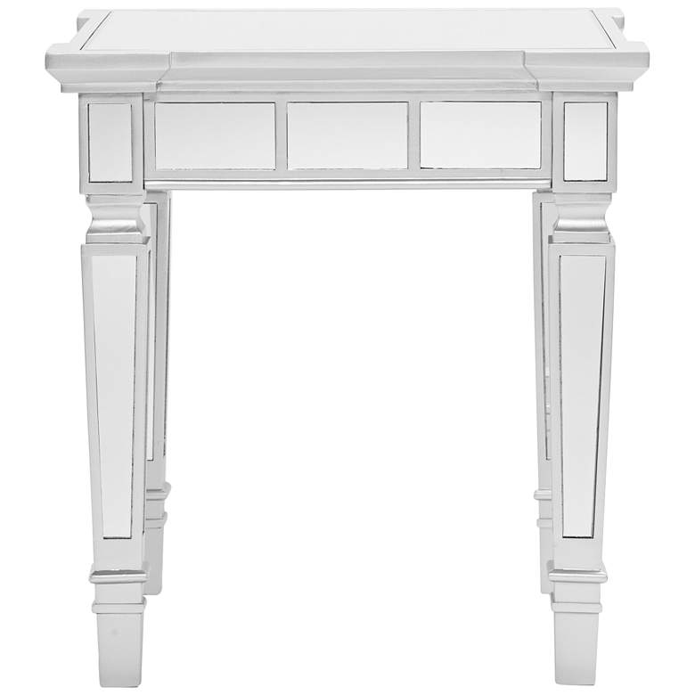 Image 1 Glenview 22 inch Wide Mirrored and Matte Silver End Table