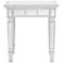 Glenview 22" Wide Mirrored and Matte Silver End Table