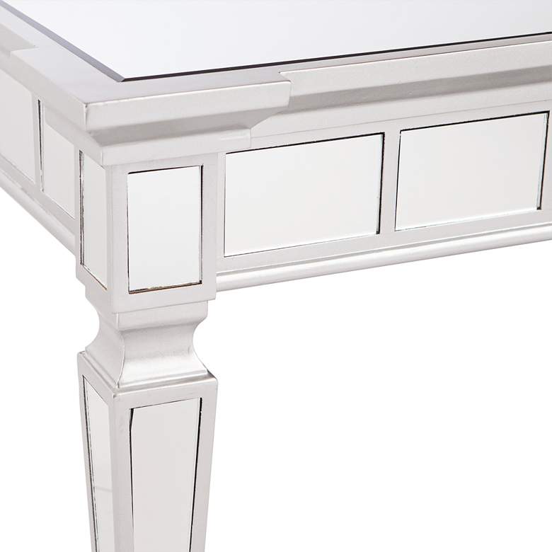 Image 2 Glenview 22 inch Wide Mirrored and Matte Silver End Table more views