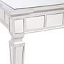 Glenview 22" Wide Mirrored and Matte Silver End Table