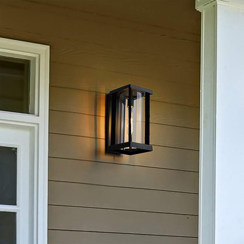 Image 2 Glenwood 12 1/2" High Dark Black Outdoor Wall Light