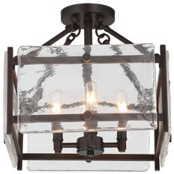 Glenwood 14" Wide English Bronze 4-Light Ceiling Light