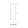 5_Glenwood 15" High Black Outdoor Post Light more views