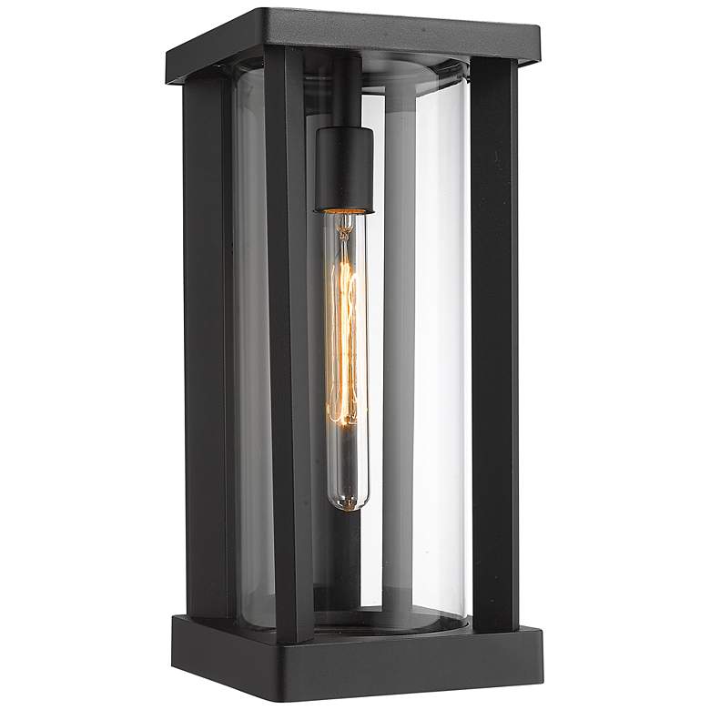 Image 1 Glenwood 16 3/4" High Black Rectangular Outdoor Wall Light
