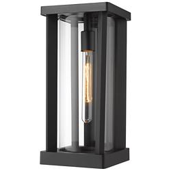Glenwood 16 3/4" High Black Rectangular Outdoor Wall Light