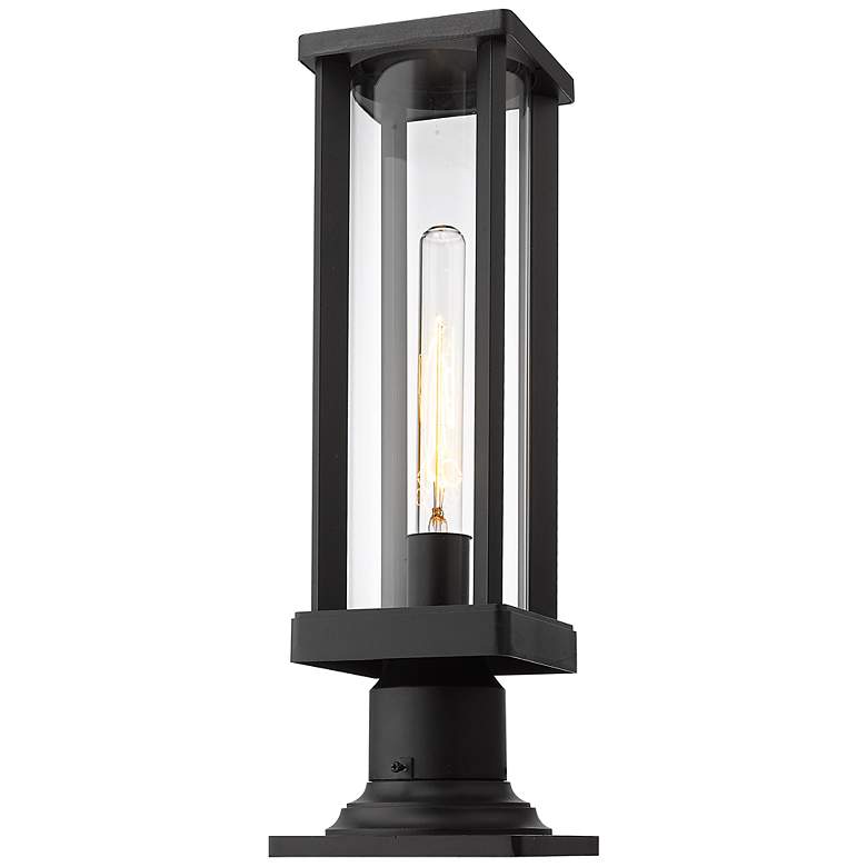 Image 2 Glenwood 16" High Black Outdoor Pier Mount Light
