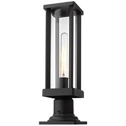Glenwood 16" High Black Outdoor Pier Mount Light