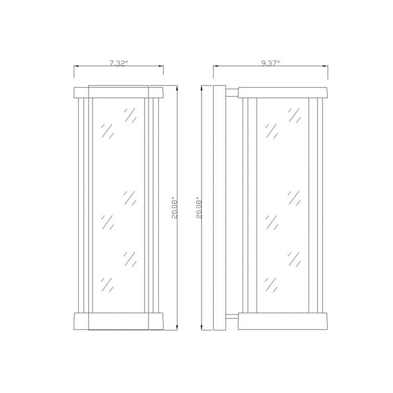 Image 7 Glenwood 20 1/4" High Black Rectangular Outdoor Wall Light more views