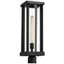 1_Glenwood 20"H Black Outdoor Post Light w/ Round Pole Fitter
