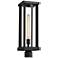 Glenwood 20"H Black Outdoor Post Light w/ Round Pole Fitter