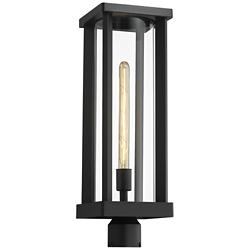 Glenwood 20"H Black Outdoor Post Light w/ Round Pole Fitter