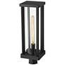 4_Glenwood 20"H Black Outdoor Post Light w/ Round Pole Fitter more views