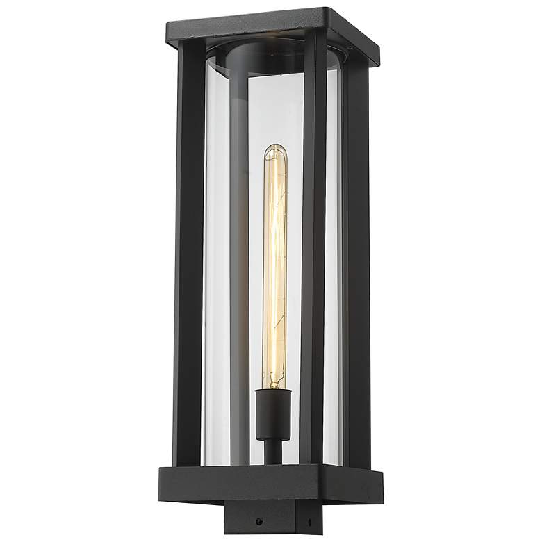 Image 1 Glenwood 20"H Black Outdoor Post Light w/ Square Pole Fitter