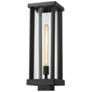 1_Glenwood 20"H Black Outdoor Post Light w/ Square Pole Fitter