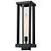 Glenwood 20"H Black Outdoor Post Light w/ Square Pole Fitter