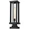 Glenwood 22 1/2" High Black Outdoor Pier Mount Light