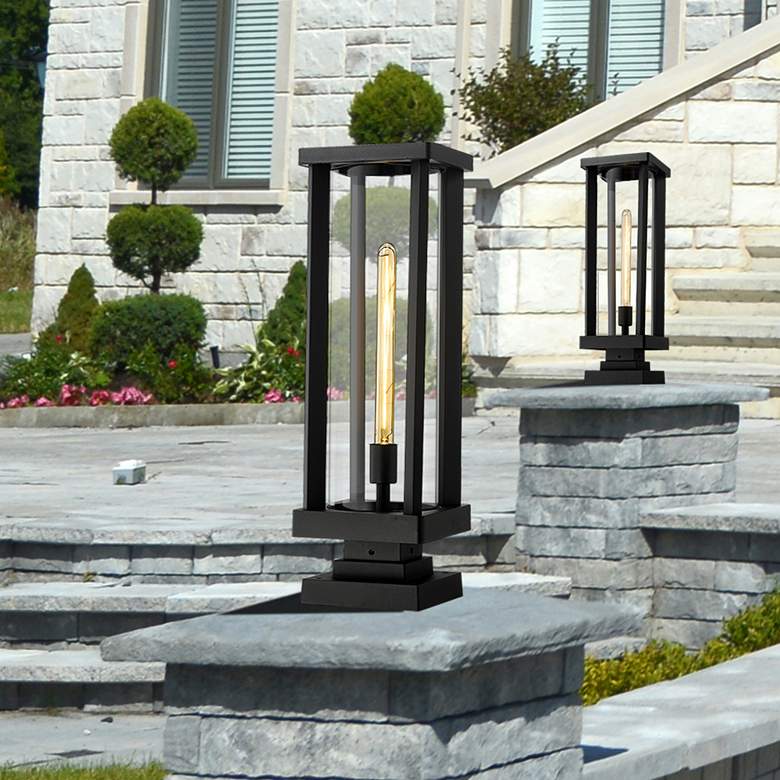 Image 1 Glenwood 22 1/2" High Black Outdoor Pier Mount Light