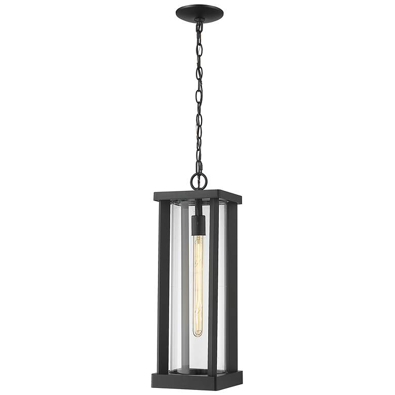 Image 1 Glenwood 22 1/4"H Black Rectangular Outdoor Hanging Light