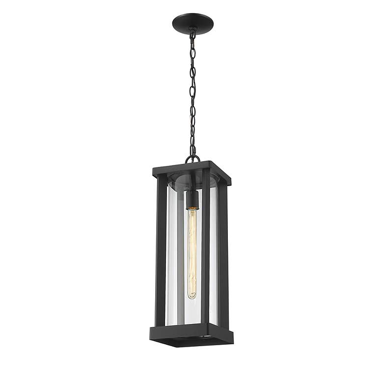 Image 2 Glenwood 22 1/4"H Black Rectangular Outdoor Hanging Light more views