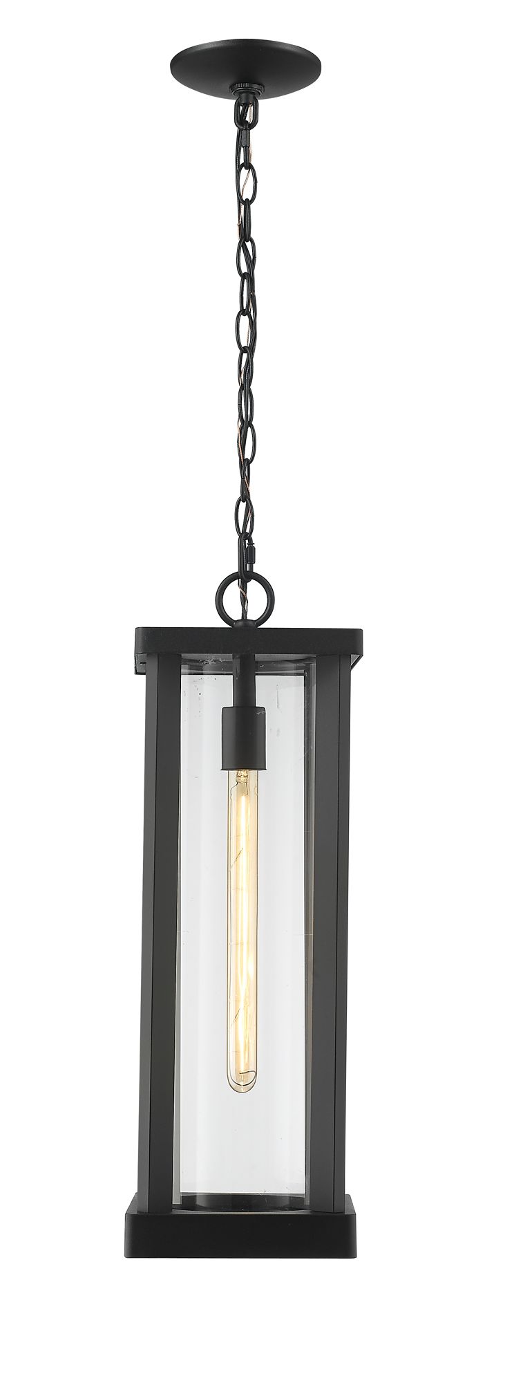 Image 3 Glenwood 22 1/4"H Black Rectangular Outdoor Hanging Light more views