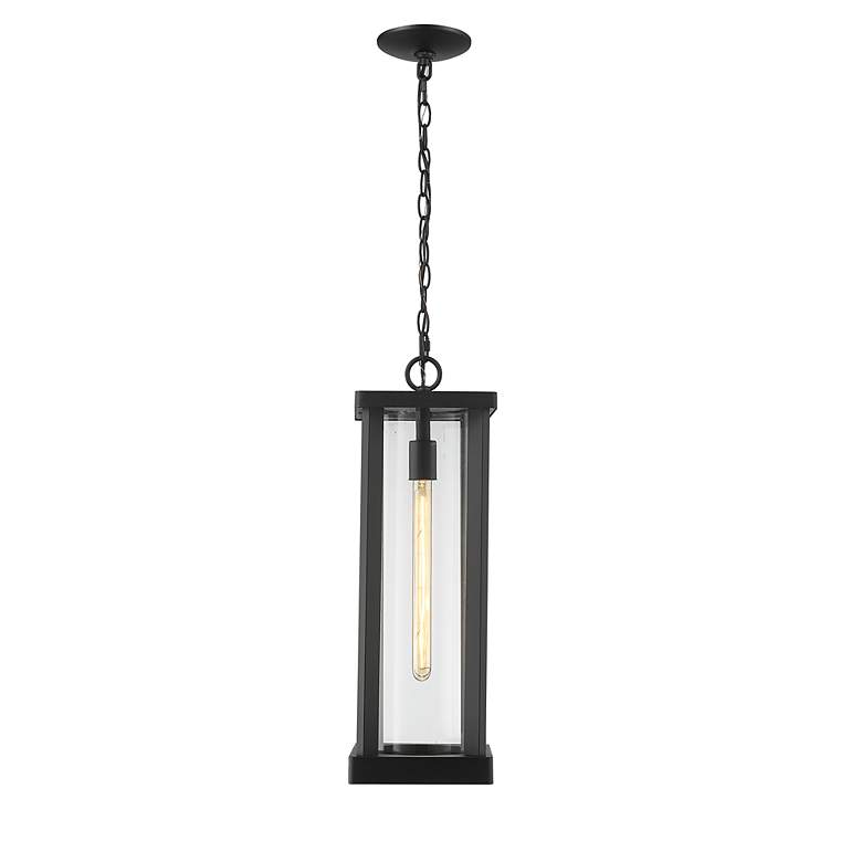 Image 3 Glenwood 22 1/4"H Black Rectangular Outdoor Hanging Light more views